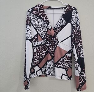 Stylish Leopard Print Women's Top